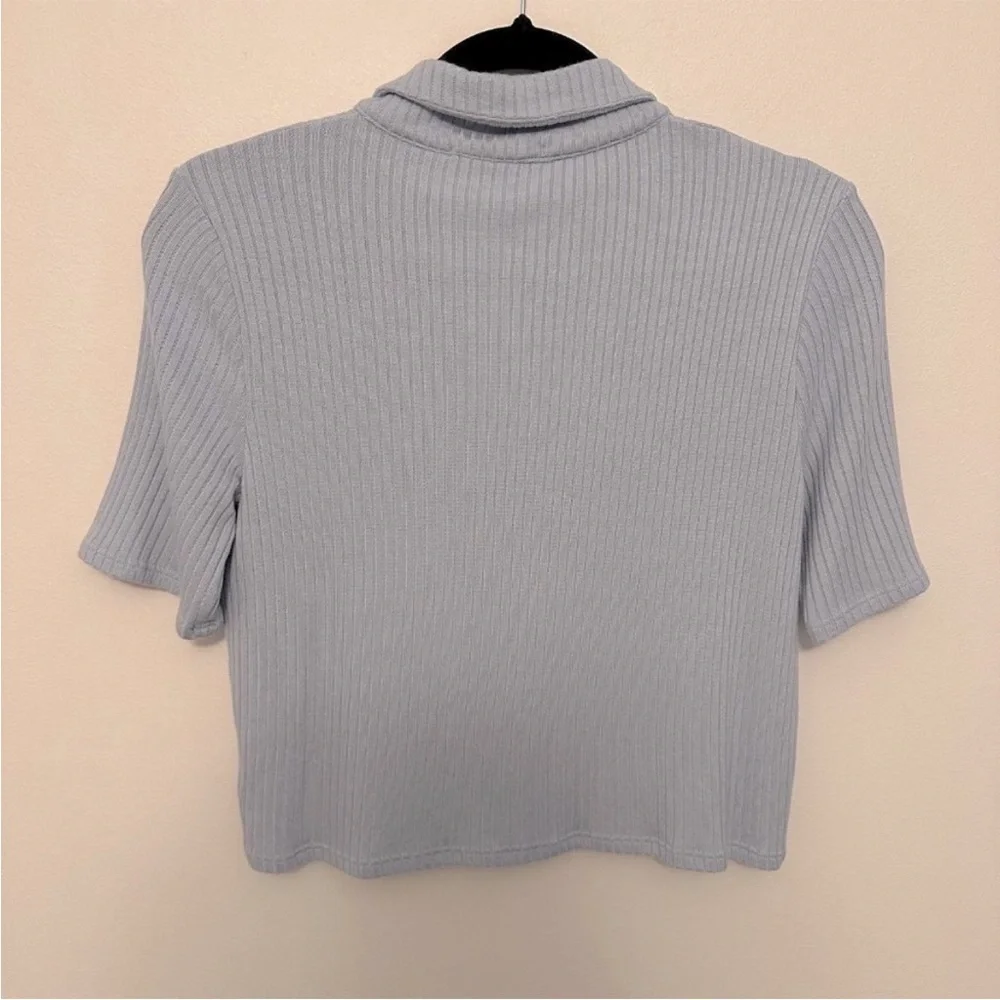 Reformation Black Ribbed Cropped Top - Picture 4 of 6